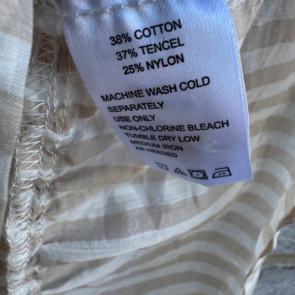 Trovata Bird of Paradise Sleeveless Sheer Striped Blouse Women's Size S - Picture 4 of 9